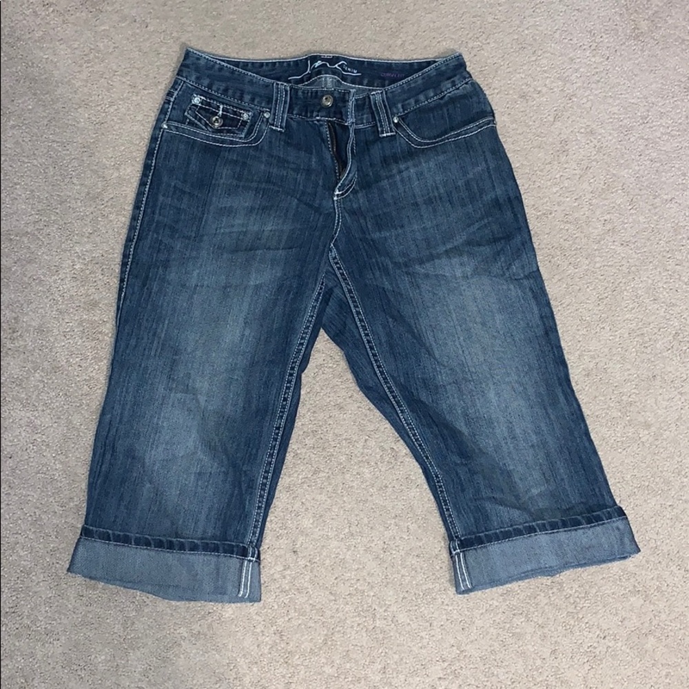 dark INC long jean shorts